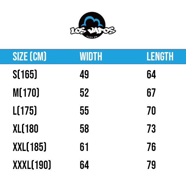 size chart hoodie The Original Vapos Hoodie